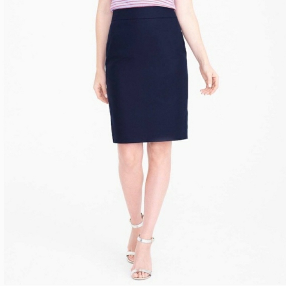 JCrew Women's Size 4 The Pencil Skirt Navy